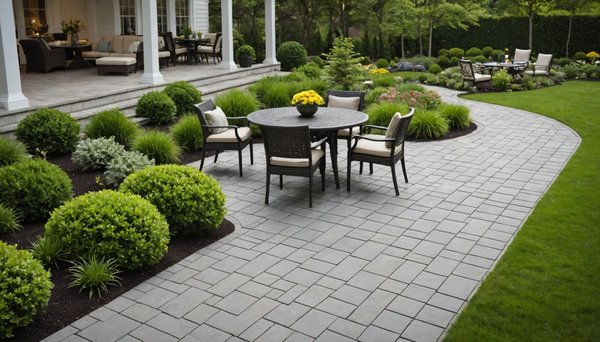 Transformez votre extérieur en un havre de paix avec des dalles de jardin modernes.